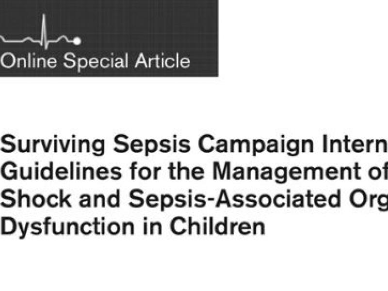 USCOM 1A technology included in international SCCM paediatric sepsis guidelines